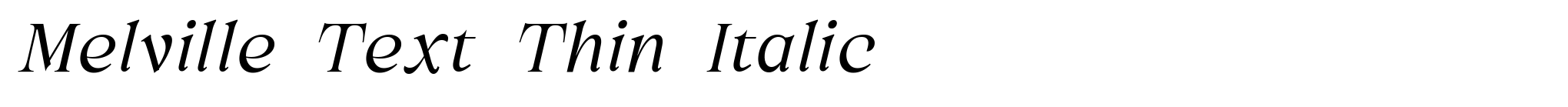 Melville Text Thin Italic image